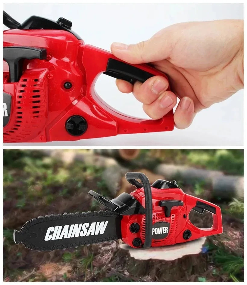 Large Size Children Electronic Chainsaw Kids Play Tools Pretend Play Tool Kits Electric Saw Children Simulated Play House Toy