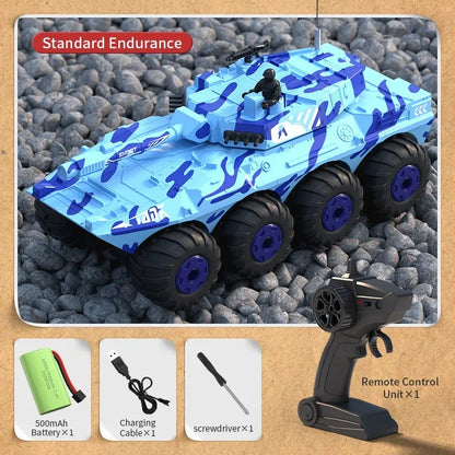 Large Rc Tank Buggy Car 1/32 Radio Control Car Remote Control Truck Amphibious Armored Vehicle 8WD Electric Model Toys for Boys