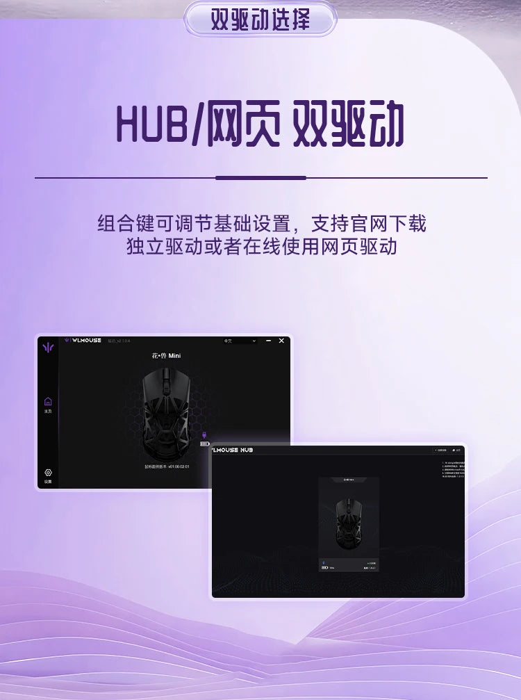 Wlmouse Mini Pro Mouse Beast X Mini Pro Mouse Magnesium Alloy Mouse Cute Lightweight Wireless Game Mouse (No holes)