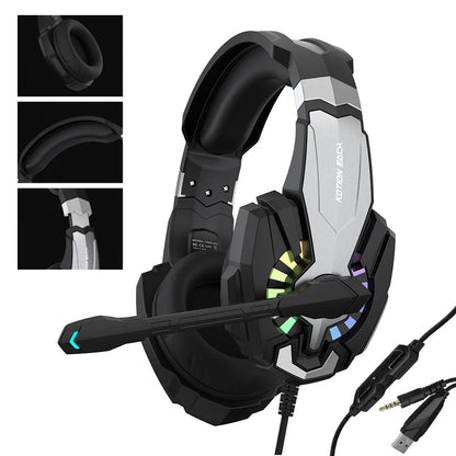 Gaming Headpset Headphone 3.5mm Wired Gaming Headset Earphones Noise Cancelling Stereo Sound With Mic For PC PS4 PS5 Xbox Bass