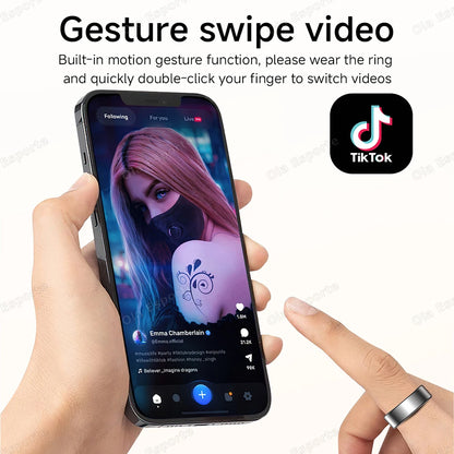 Smart Ring Lnformation Flashing Prompt Multiple Sports Modes Waterproof Fitness Rings Pedometer For Men Women Health Monitoring