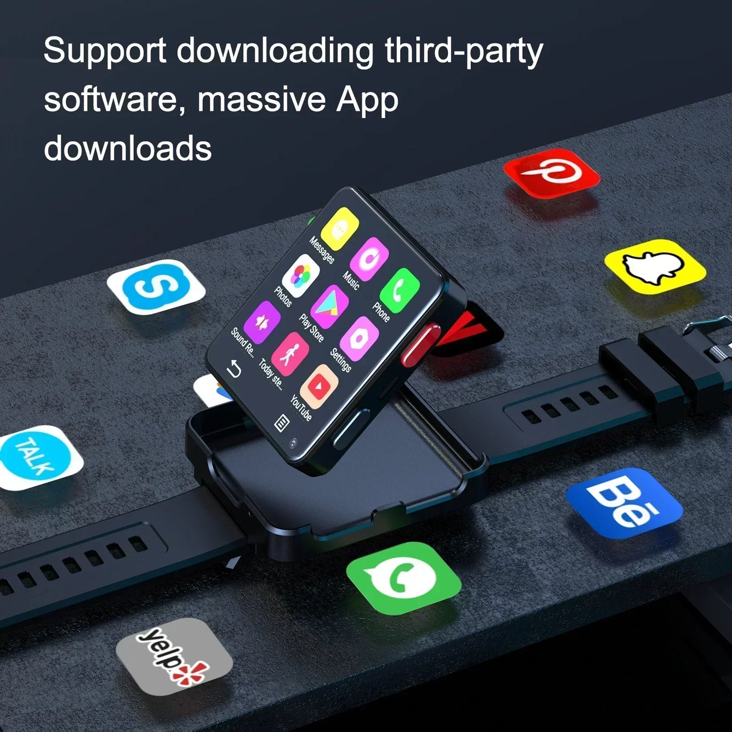 Smart watch Android operating system quad-core processor S998 storage 2.64-inch display dual-camera detachable smart watch