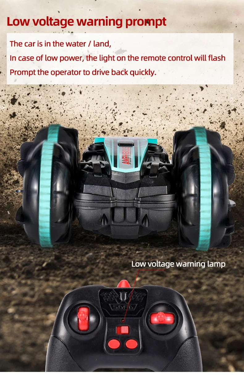 Amphibious RC Car Remote Control Stunt Car Vehicle Double-sided Flip Driving Drift Rc Cars Outdoor Toys for Boys Children's Gift