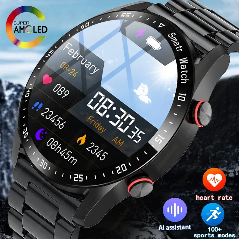 2025 New Bluetooth Call Smartwatch Men's Sports Fitness Waterproof Watch Heart Rate Full Touch Screen GT Series Smart Watch