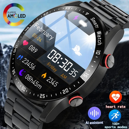 2025 New Bluetooth Call Smartwatch Men's Sports Fitness Waterproof Watch Heart Rate Full Touch Screen GT Series Smart Watch