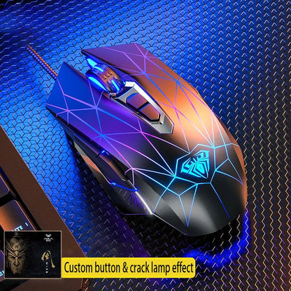 S50 New Gaming Mouse, Wired Mechanical Game, Macro Programming, Notebook, Desktop Computer, Office