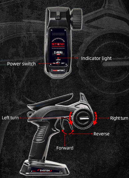 JJRC C8812 / C8812 MAX RC Car Full Scale Tracked Tank Simulation 2.4G Remote Control Car Drift LED Light Off-Road RC Toy As Gift
