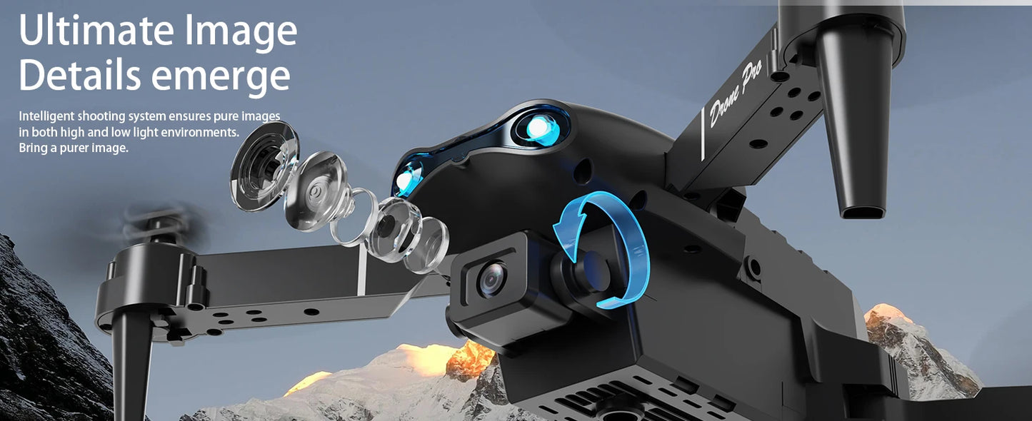 E99 Air Screen Control Drone Professional Wide RC Dron HD 4K Camera Foldable Helicopter Aircraft Quadcopter Drone Kid Gift Toys