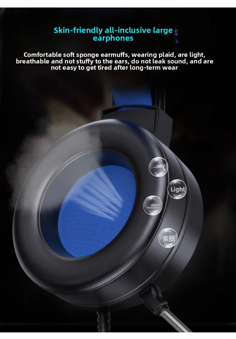 Hot Selling G58 Gaming Headphones Stereo Surround 7.1 Wired Headphones Microphones Esports Gaming Gear Over-ear headphones