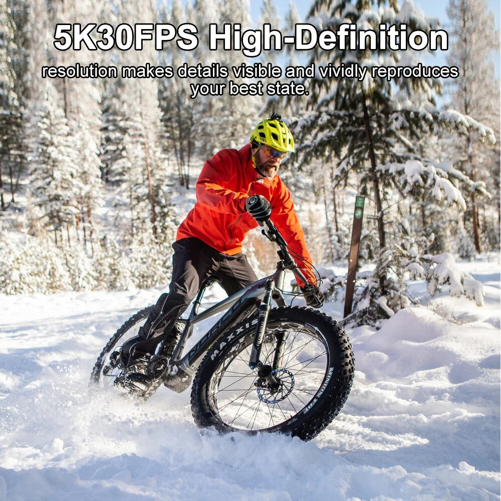 5K Action Camera 2.0'' Touch Screen 170° 30M Waterproof 5X Zoom WiFi Sport Camera With 2 in 1 Remote Control