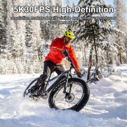 5K Action Camera 2.0'' Touch Screen 170° 30M Waterproof 5X Zoom WiFi Sport Camera With 2 in 1 Remote Control