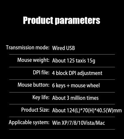 S50 New Gaming Mouse, Wired Mechanical Game, Macro Programming, Notebook, Desktop Computer, Office