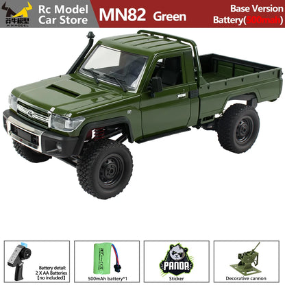 MN MODEL 1:12 4WD RC Panda Off-road Diving Car Adventure Terrain Vehicle Wading Rock Crawler Climbing Gun Truck Toy for Adult