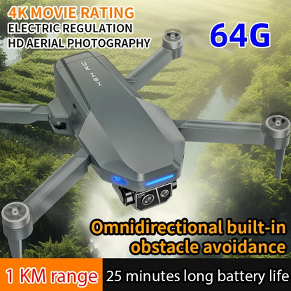 8K HD dual camera GPS drone gimbal 360 ° laser obstacle avoidance brushless quad-axis foldable aircraft