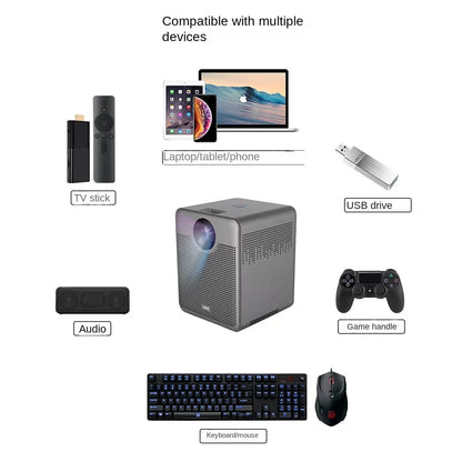 LCD Projector T03 Android Portable 4K Projector Home 1080P Projector