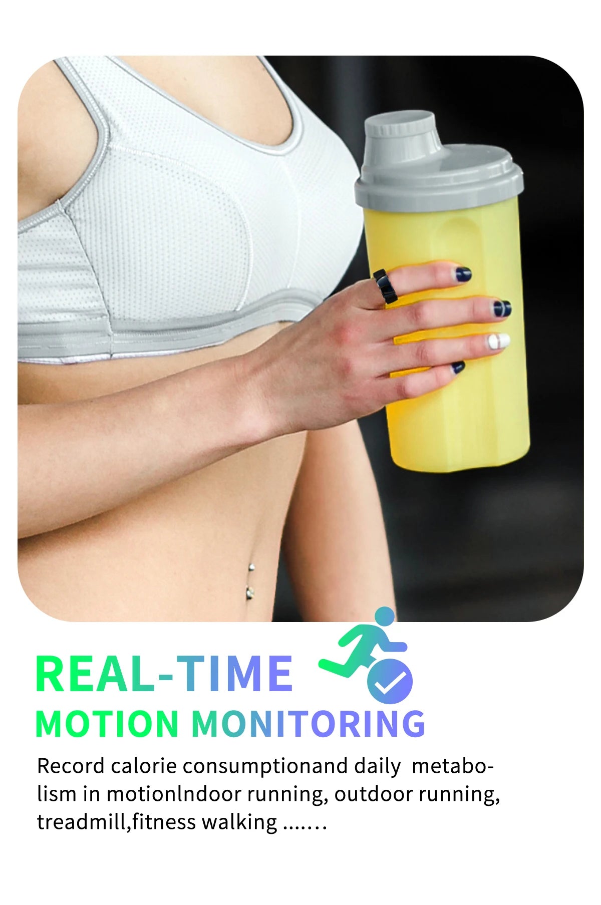 R08M Smart Ring Sport Waterproof Nano Ceramic Stainless Steel Rings For Heart Rate Blood Oxygen Sleep Health Fitness Monitoring