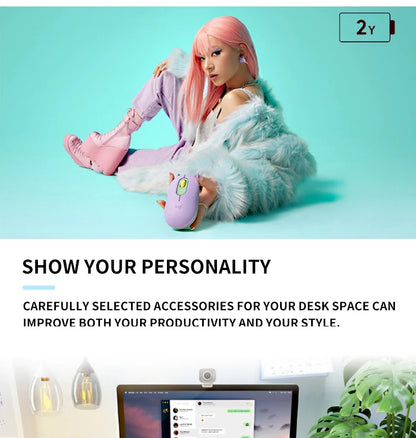 Logitech M350 POP MOUSE Wireless Bluetooth Mouse Girls Small Cute Computer iPad Office Home Notebook