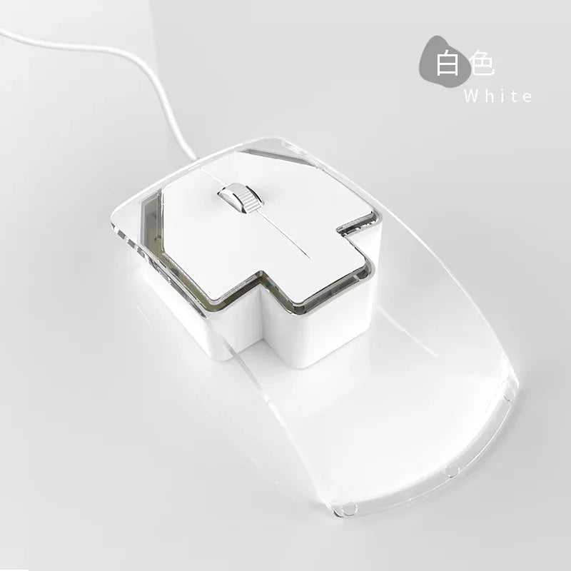 fashionable Wired Transparent Colorful Light-emitting Mouse Ergonomics mute ultra-thin Game Mice For PC Laptop Computer Gifts