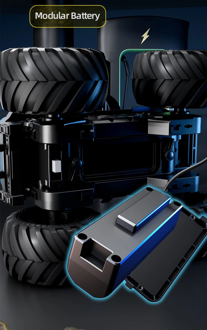 KBDFA Q215 Amphibious RC Car 2.4G 4WD Remote Control Truck Climbing Off Road Waterproof Armored Vehicles Kid Toys Gift