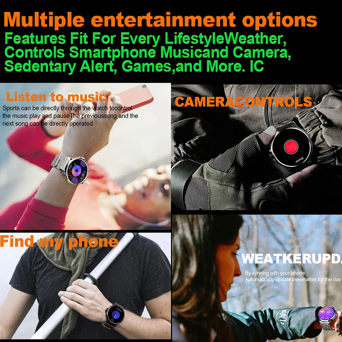 Smart Watch Men Fashion Sport Edition IP68Waterproof Fitness Tracker Man Classic Black Stainless Answer/Make Calls Smart Watches