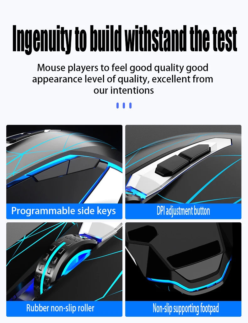 S50 New Gaming Mouse, Wired Mechanical Game, Macro Programming, Notebook, Desktop Computer, Office