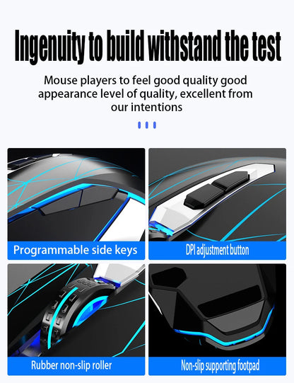 S50 New Gaming Mouse, Wired Mechanical Game, Macro Programming, Notebook, Desktop Computer, Office