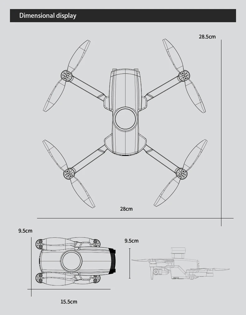 jjrc M105 3-axis Gimbal Screen Control relay version 4.5inch Remote Control Folding GPS Drone Brushless Obstacle Avoidance 8K HD