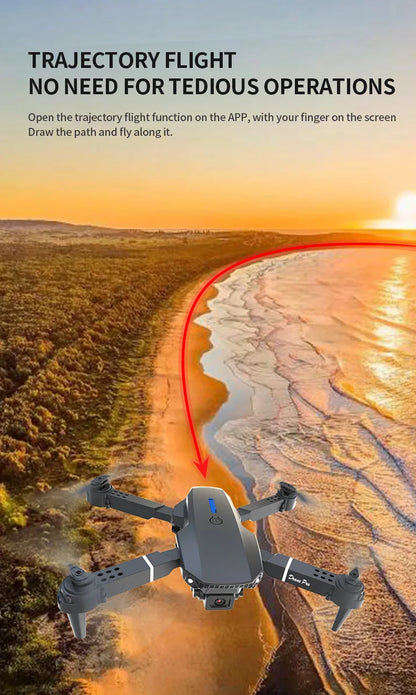 New E88Pro Screen Controlled Drone Remote Control with Display Quadcopter Optical Flow Dual Camera Aerial Photography Aircraft