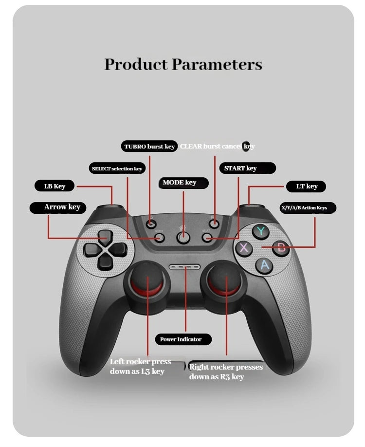 Gaming Controller Car Wireless FOR Model Y/3 Usb Connection Full Area Joystick Anti Slip Double Person Tv Computer Pc gamepad