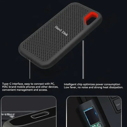 E61 External 1TB SSD Portable Solid State Drive 2TB High-Speed Hard Disk USB 3.1 Storage Device For SanDisk Laptops/Mac/Phone
