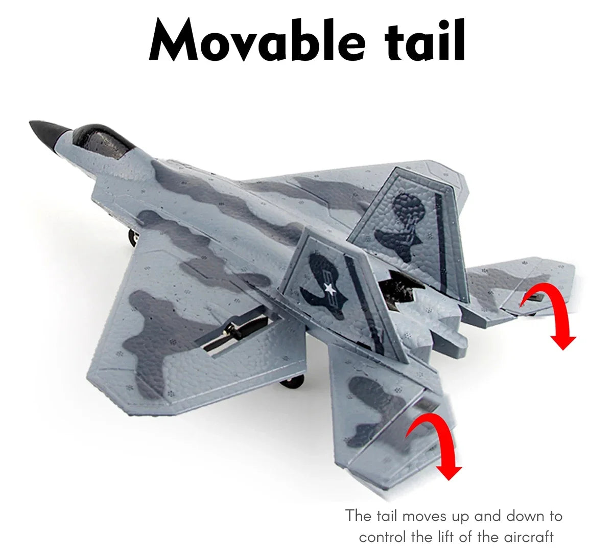 Foam RC Aircraft F22 Fighter Raptor Series FX-822 With Light 2.4Ghz 2CH Foam Drone Ready To Fly Airplane Toy Boy