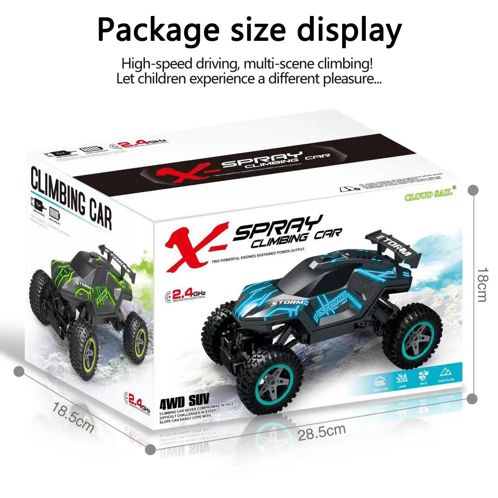 1:16 RC Car  2.4G Four Wheel Drive High-Speed Remote Control Drift Racing Car With LED Lights 4WD RC Car Model Toys for Boys Kid