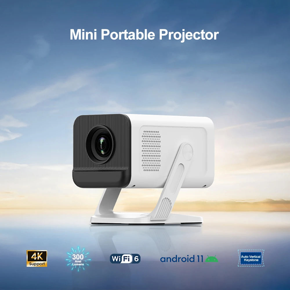 PROGAGA PG310 Mini Projector 4K Android 300Ansi BT5.4 Projetor For Movie PG310 Smart Home Theater Outdoor Video Portable Beamer