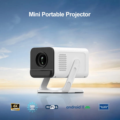 PROGAGA PG310 Mini Projector 4K Android 300Ansi BT5.4 Projetor For Movie PG310 Smart Home Theater Outdoor Video Portable Beamer