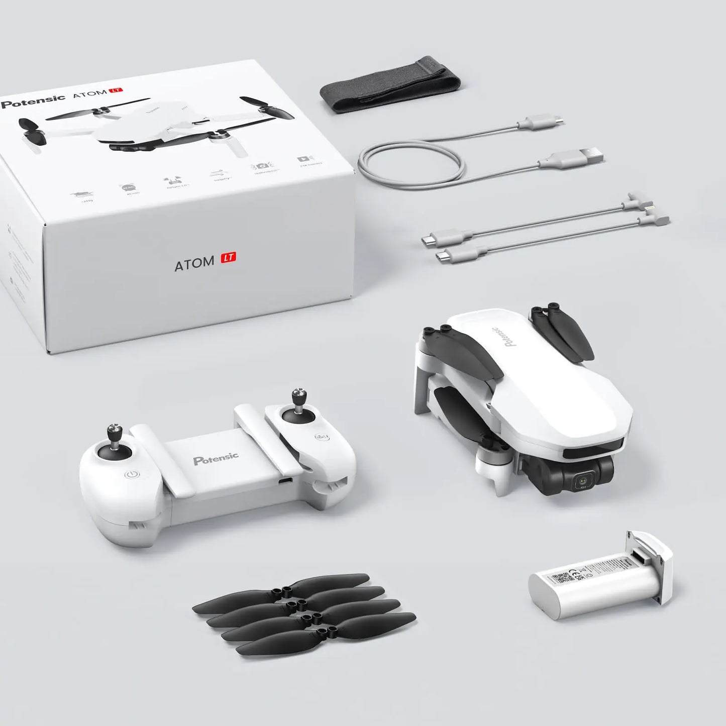 Potensic 2024 ATOM LT Single Axis Gimbal 2.5K Camera EIS GPS Drones Professional Under 249g Max 4-KM for Adults and Beginners