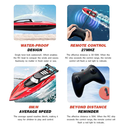 High Speed Remote Control Boat | Dual Motor Waterproof - Boy Toys