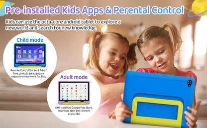 URAO 10 Inch Cartoon Pattern Kids Tablet Android Octa-Core 8GB RAM 64GB ROM Learning Education Games Tablets Children's Gifts