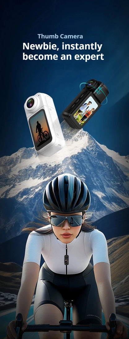 Thumb Camera New S70 Rotating Camera Outdoor Magnetic Sports Long Range Essential For Bloggers Christmas Gift 128GB memory