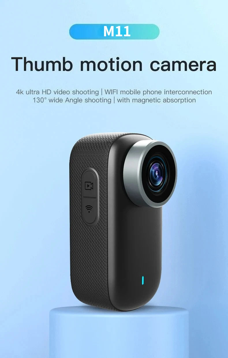 4K WiFi Thumb Sports Camera Motorcycle Bike Waterproof DV Cycling Recorder Magnetic Attraction Outdoor Portable Small Camcorder