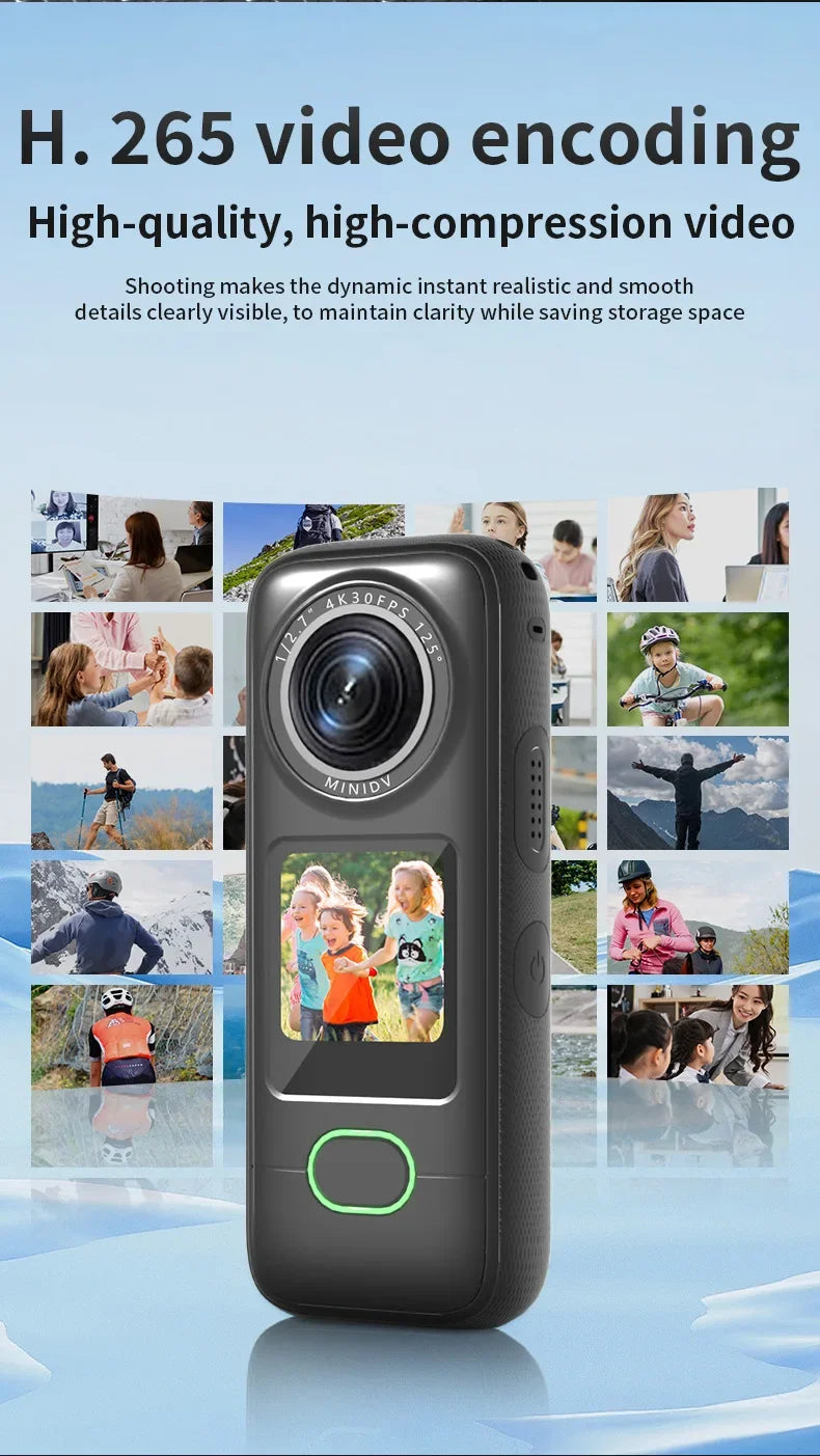 4K Action Camera HD Touch Screen Outdoor Anti Shake Sports DV Handheld Video Recorder Vlog Action Cam Pocket Body Camera