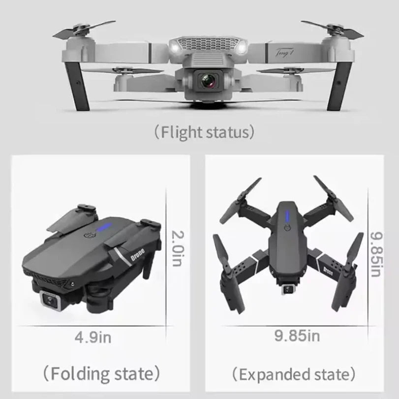 E88Pro Profesional HD Dual Camera Drone with Wide-Angle Head Remote Quadcopter Airplane Toy Helicopter