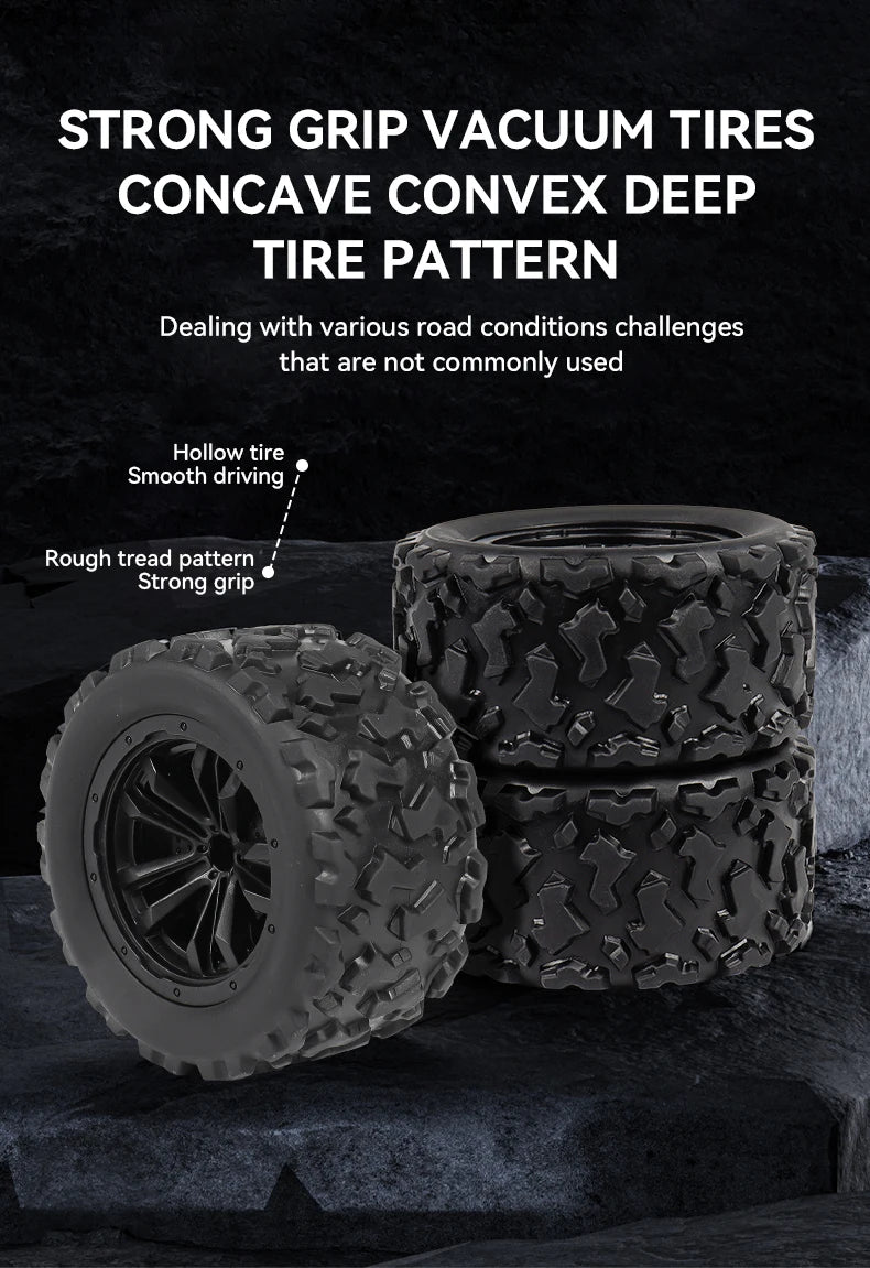 Remote-controlled off-road police car, cool police lights, simulated siren sounds, 1:16 scale alloy body,Spring shock absorption