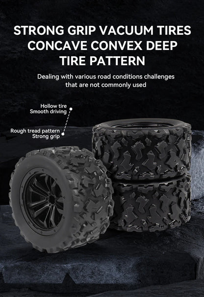 Remote-controlled off-road police car, cool police lights, simulated siren sounds, 1:16 scale alloy body,Spring shock absorption