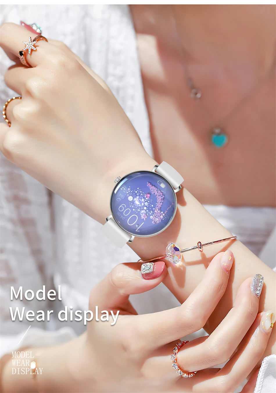 LIGE 2025 New Smart Watch Women 1.43" AMOLED HD Screen Heart Rate Sport Fitness Bluetooth Call Ladies Smartwatch For Android IOS