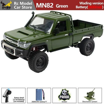 MN MODEL 1:12 4WD RC Panda Off-road Diving Car Adventure Terrain Vehicle Wading Rock Crawler Climbing Gun Truck Toy for Adult