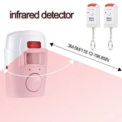 105dB Home Smart Security Alert Infrared Sensor Anti-theft Motion Detector Alarm Monitor Wireless Alarm System+2 Remote Control