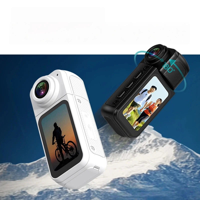 Thumb Camera New S70 Rotating Camera Outdoor Magnetic Sports Long Range Essential For Bloggers Christmas Gift 128GB memory