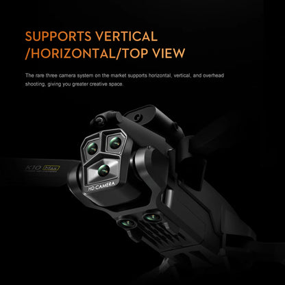 K10 MAX Drone Carbon Fibre Professional 8K HD Three Camera Obstacle Avoid Aerial Photography Optical Flow Brushless Quadrotor