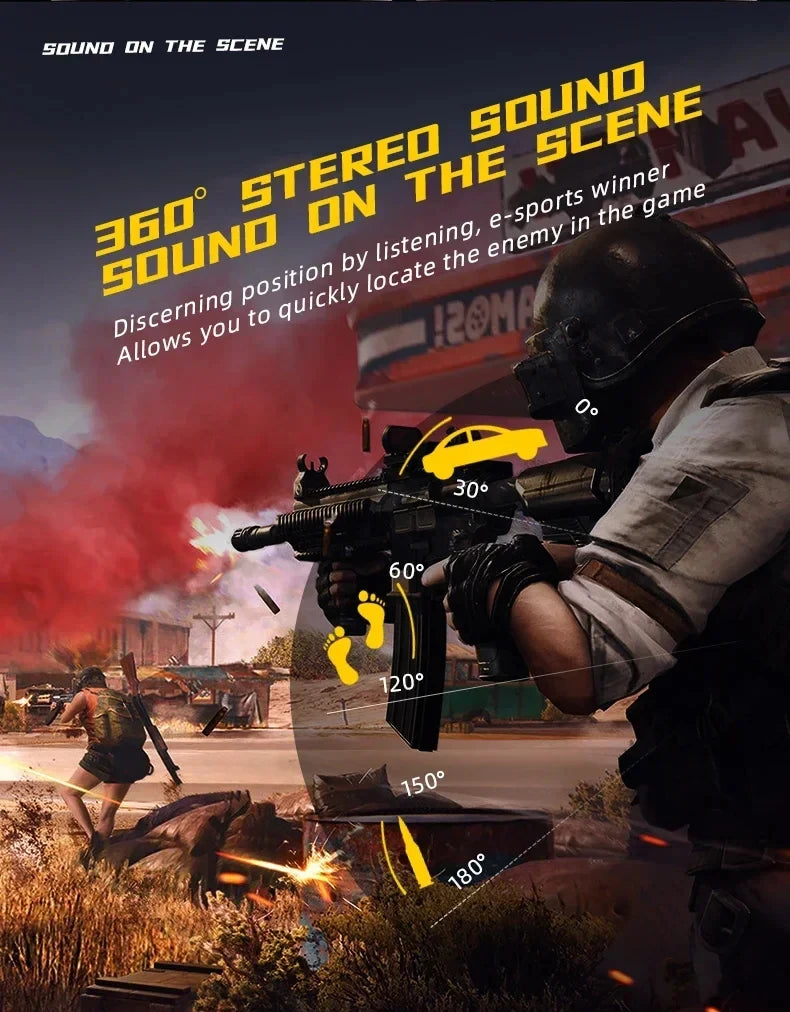 Gaming Earbuds Wireless Bluetooth Earphones With Mic Bass Audio Sound 9D Stereo Music HiFi Headset Game Sport Headphones