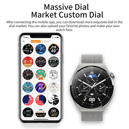 LIGE NFC Smart Watch Men AMOLED HD Screen Wireless Charging Heart Rate Bluetooth Voice Assistant Sports Watches Men Smartwatch